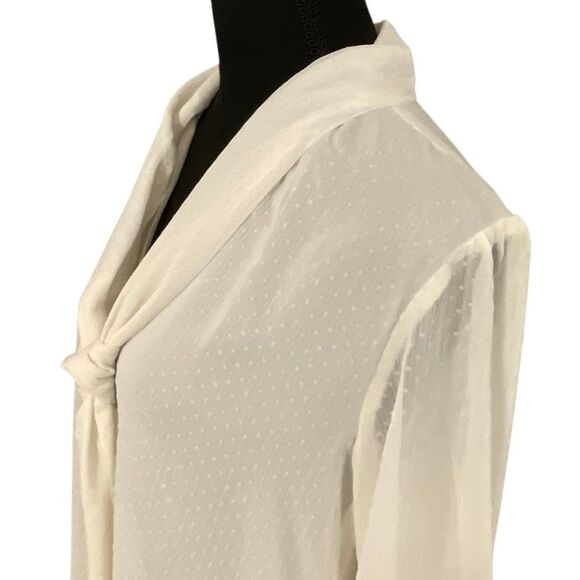 Ann Taylor Factory Women’s L/S Neck Tie Blouse/Top - Picture 4 of 11